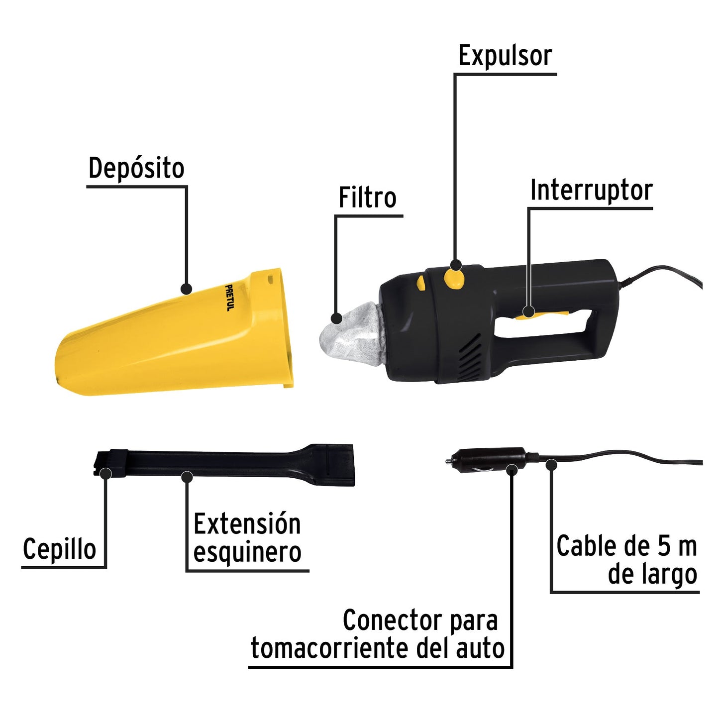 Aspiradora para auto 12V