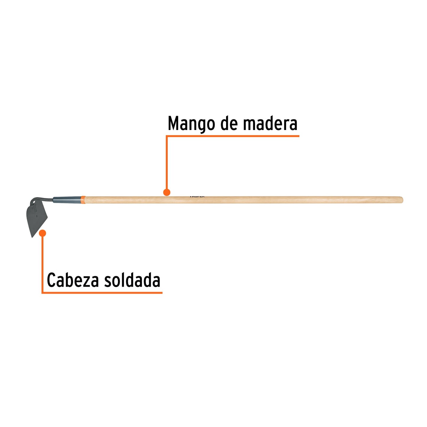 Azadón jardinero Classic, mango de 54", TRUPER