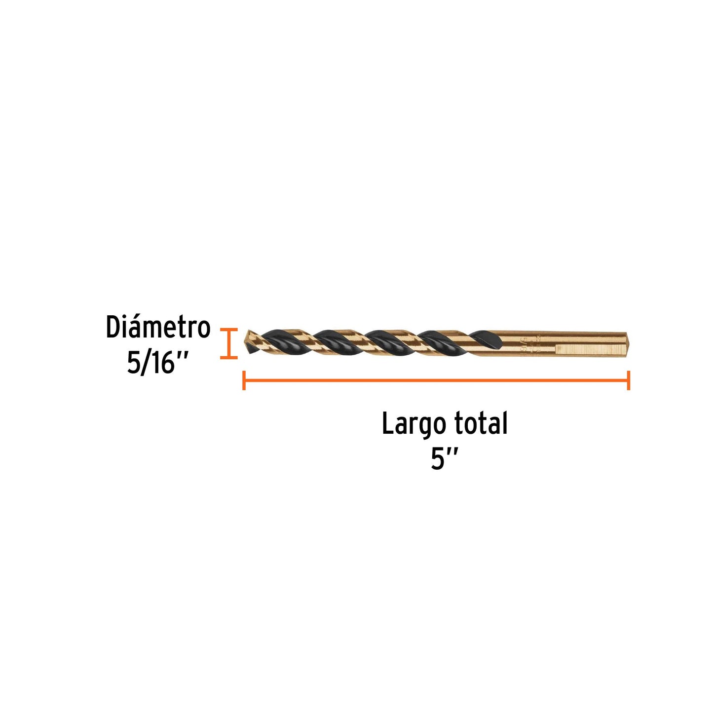 Broca para metal HSS, Turbo Steel 5/16"