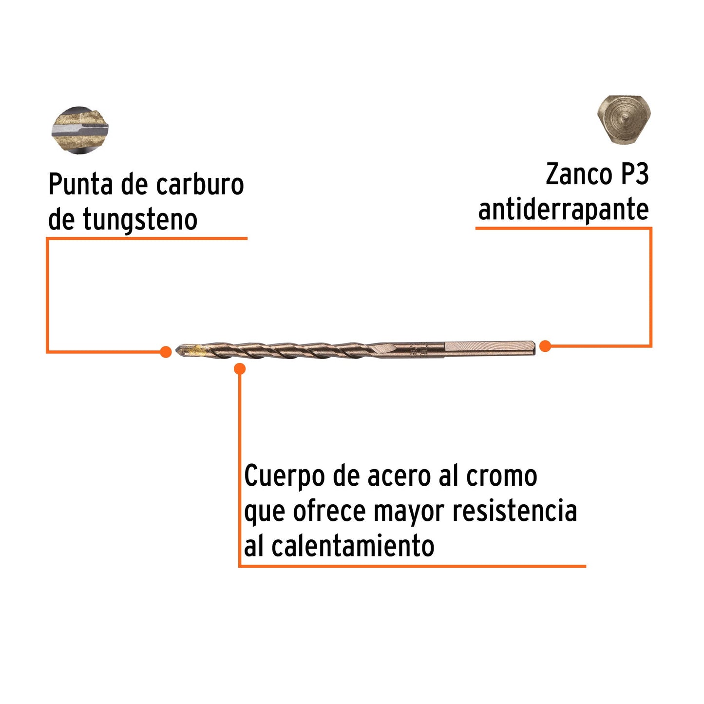 Broca para concreto TRUPER 3/16 x 4"