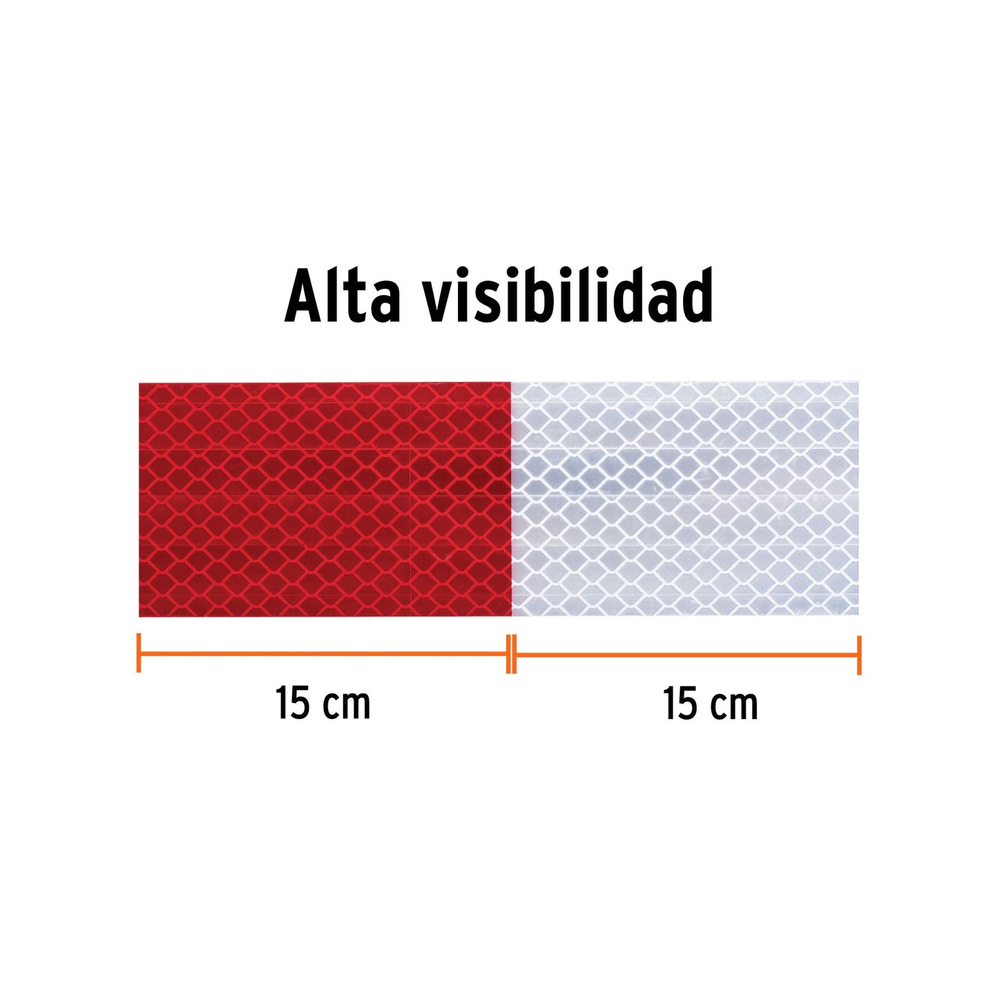 Rollo de 9 m x 2" de cinta reflejante de PVC, Truper