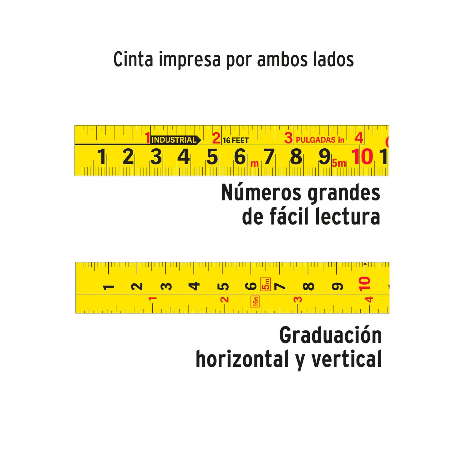 Flexómetros Gripper, resistentes a impactos 10 metros Truper