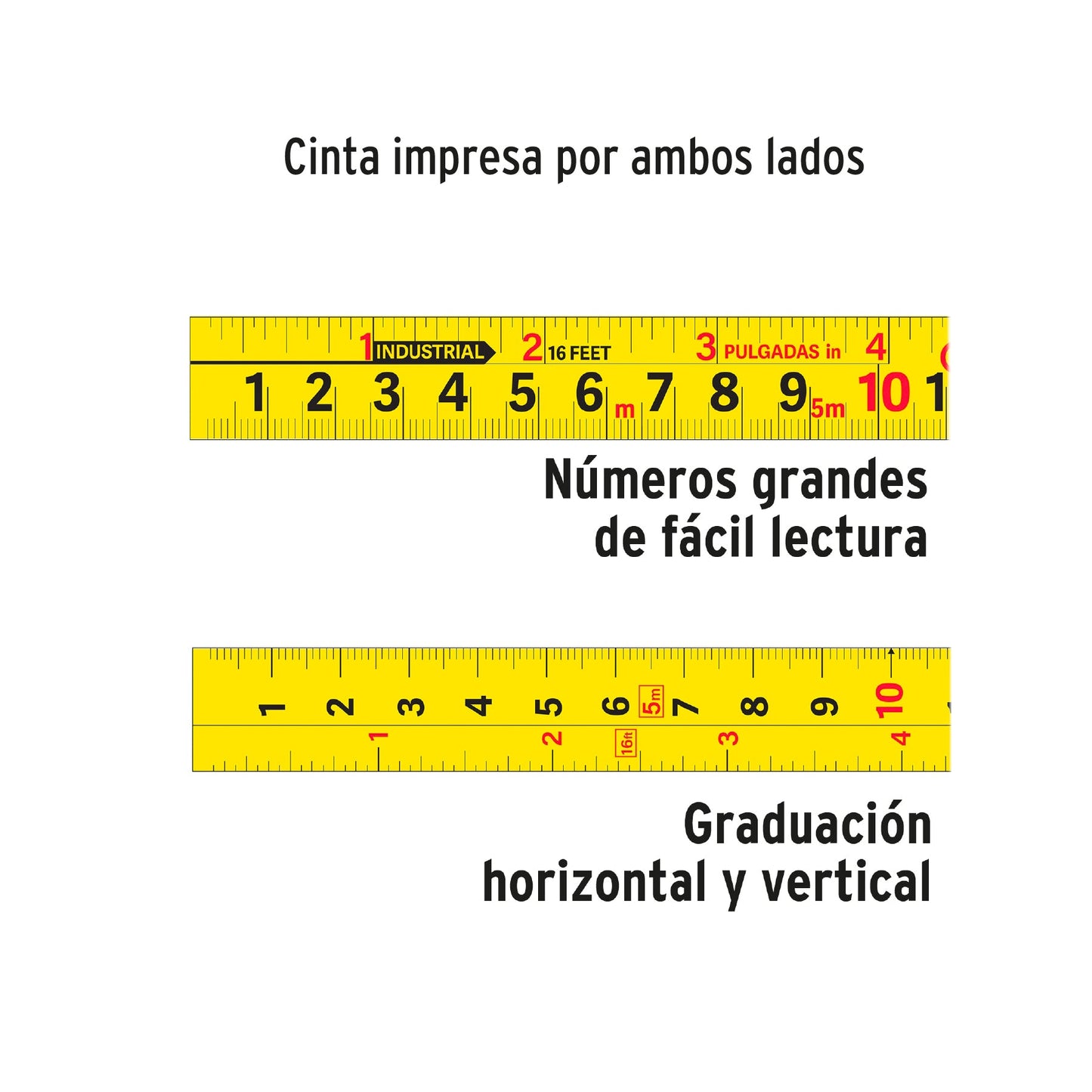 Flexómetros Gripper, resistentes a impactos 8 metros Truper