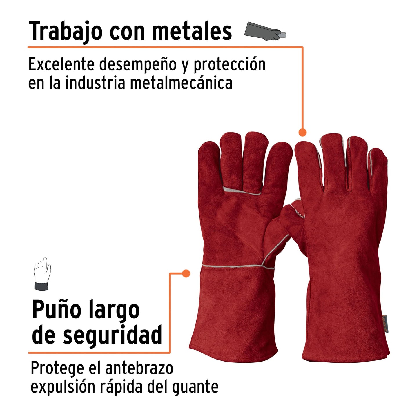 Guantes de carnaza para soldar TRUPER